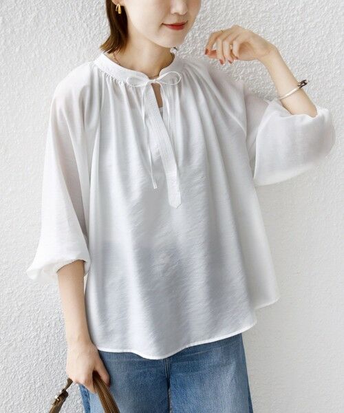 SHIPS / シップス シャツ・ブラウス | 〈手洗い可能〉シアー タンブラー デザイン ギャザー ブラウス | 詳細10