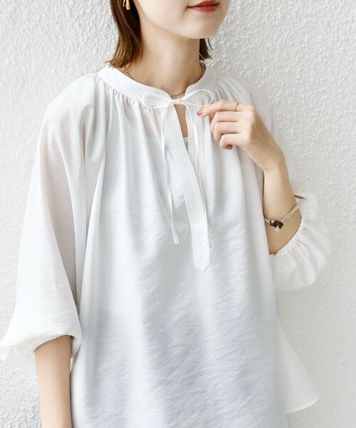 SHIPS / シップス シャツ・ブラウス | 〈手洗い可能〉シアー タンブラー デザイン ギャザー ブラウス | 詳細11