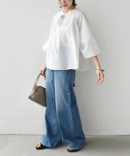 SHIPS / シップス シャツ・ブラウス | 〈手洗い可能〉シアー タンブラー デザイン ギャザー ブラウス | 詳細2