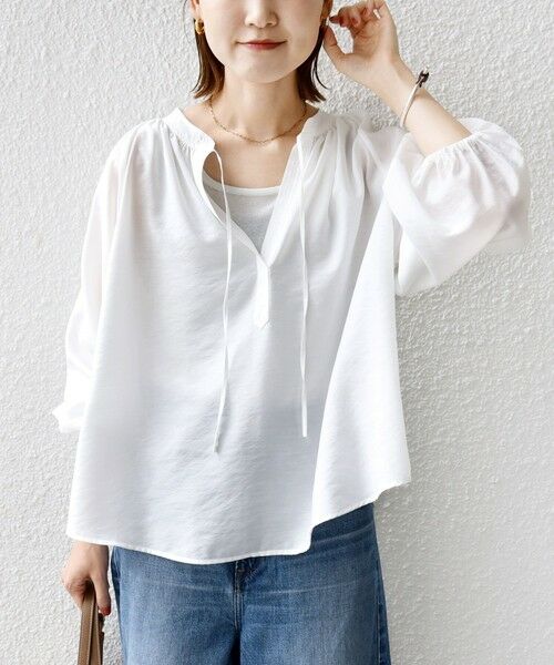 SHIPS / シップス シャツ・ブラウス | 〈手洗い可能〉シアー タンブラー デザイン ギャザー ブラウス | 詳細6