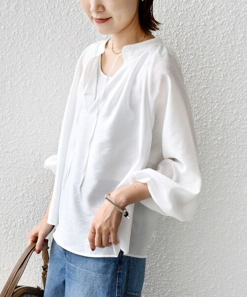 SHIPS / シップス シャツ・ブラウス | 〈手洗い可能〉シアー タンブラー デザイン ギャザー ブラウス | 詳細7