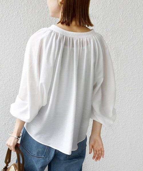 SHIPS / シップス シャツ・ブラウス | 〈手洗い可能〉シアー タンブラー デザイン ギャザー ブラウス | 詳細8