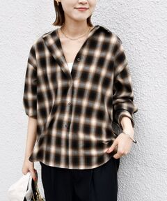SHIPS / シップス シャツ・ブラウス | 【WEB限定】〈洗濯機可能〉オンブレチェック ギャザー シャツ 羽織