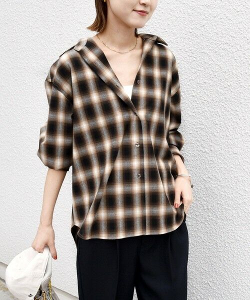 SHIPS / シップス シャツ・ブラウス | 【WEB限定】〈洗濯機可能〉オンブレチェック ギャザー シャツ 羽織 | 詳細10