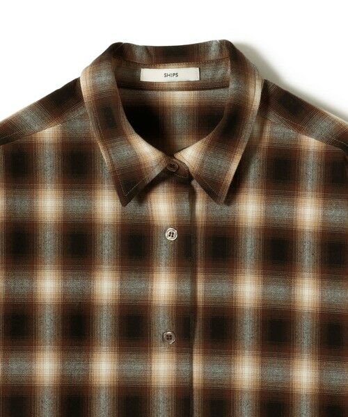 SHIPS / シップス シャツ・ブラウス | 【WEB限定】〈洗濯機可能〉オンブレチェック ギャザー シャツ 羽織 | 詳細15