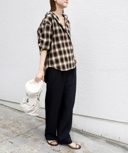 SHIPS / シップス シャツ・ブラウス | 【WEB限定】〈洗濯機可能〉オンブレチェック ギャザー シャツ 羽織 | 詳細4