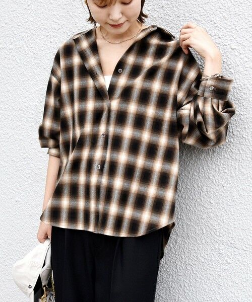 SHIPS / シップス シャツ・ブラウス | 【WEB限定】〈洗濯機可能〉オンブレチェック ギャザー シャツ 羽織 | 詳細6