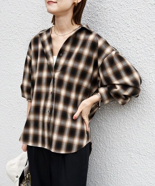 SHIPS / シップス シャツ・ブラウス | 【WEB限定】〈洗濯機可能〉オンブレチェック ギャザー シャツ 羽織 | 詳細7