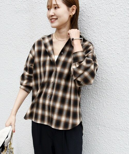 SHIPS / シップス シャツ・ブラウス | 【WEB限定】〈洗濯機可能〉オンブレチェック ギャザー シャツ 羽織 | 詳細8