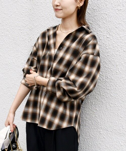 SHIPS / シップス シャツ・ブラウス | 【WEB限定】〈洗濯機可能〉オンブレチェック ギャザー シャツ 羽織 | 詳細9