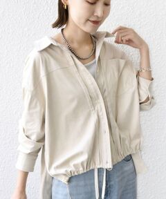 SHIPS / シップス シャツ・ブラウス | 〈手洗い可能〉ポリエステル スエード 裾 ドロスト シャツ 羽織