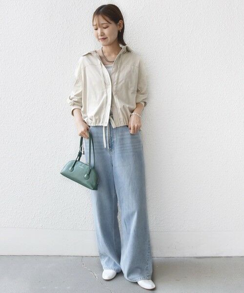 SHIPS / シップス シャツ・ブラウス | 〈手洗い可能〉ポリエステル スエード 裾 ドロスト シャツ 羽織 | 詳細1