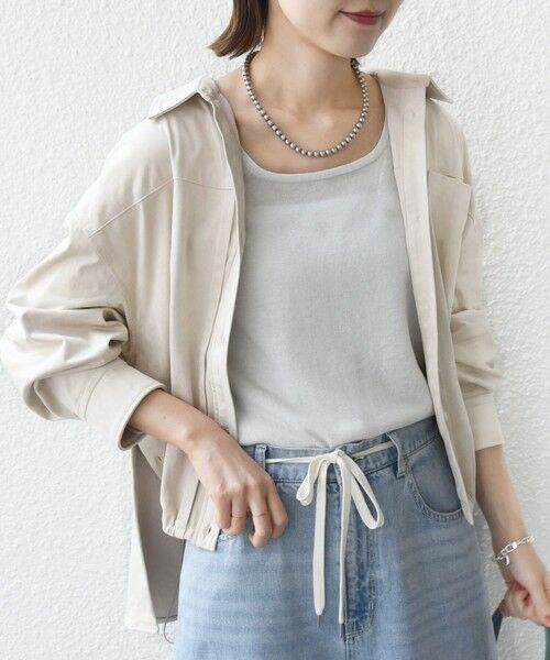 SHIPS / シップス シャツ・ブラウス | 〈手洗い可能〉ポリエステル スエード 裾 ドロスト シャツ 羽織 | 詳細12