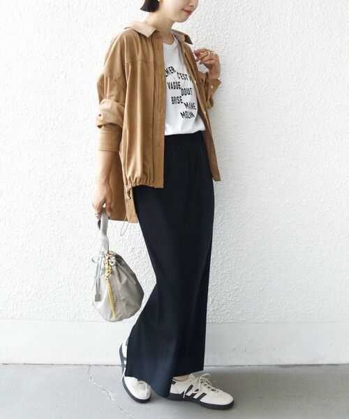 SHIPS / シップス シャツ・ブラウス | 〈手洗い可能〉ポリエステル スエード 裾 ドロスト シャツ 羽織 | 詳細13