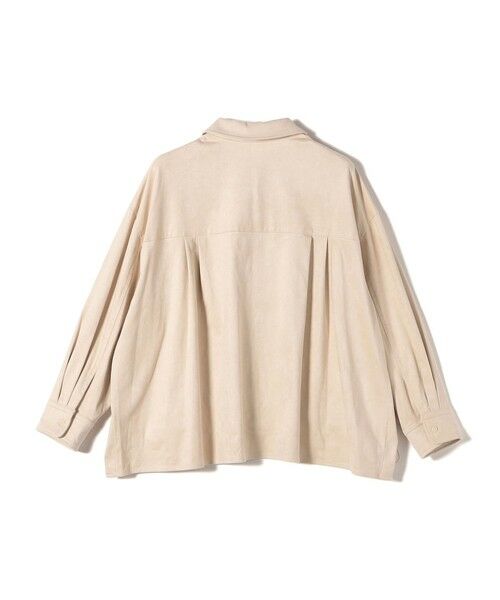 SHIPS / シップス シャツ・ブラウス | 〈手洗い可能〉ポリエステル スエード 裾 ドロスト シャツ 羽織 | 詳細15