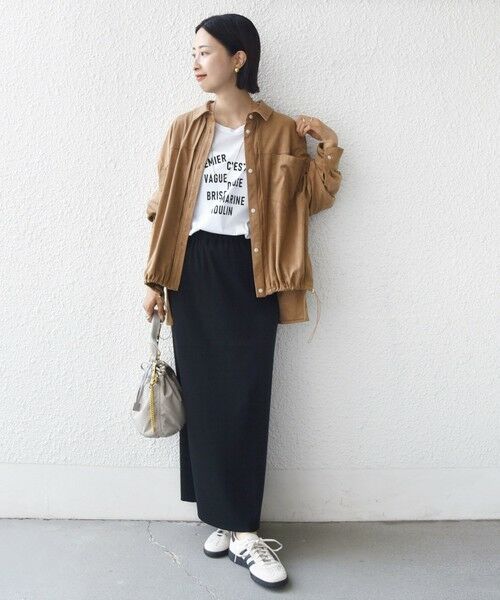 SHIPS / シップス シャツ・ブラウス | 〈手洗い可能〉ポリエステル スエード 裾 ドロスト シャツ 羽織 | 詳細20