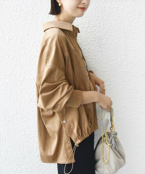 SHIPS / シップス シャツ・ブラウス | 〈手洗い可能〉ポリエステル スエード 裾 ドロスト シャツ 羽織 | 詳細26