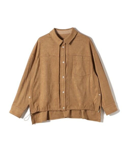 SHIPS / シップス シャツ・ブラウス | 〈手洗い可能〉ポリエステル スエード 裾 ドロスト シャツ 羽織 | 詳細29