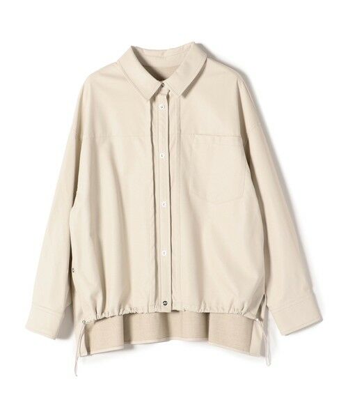 SHIPS / シップス シャツ・ブラウス | 【WEB限定】〈手洗い可能〉合成皮革 裾 ドロスト シャツ 羽織 | 詳細10