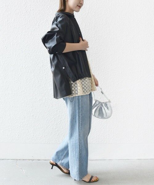 SHIPS / シップス シャツ・ブラウス | 【WEB限定】〈手洗い可能〉合成皮革 裾 ドロスト シャツ 羽織 | 詳細19