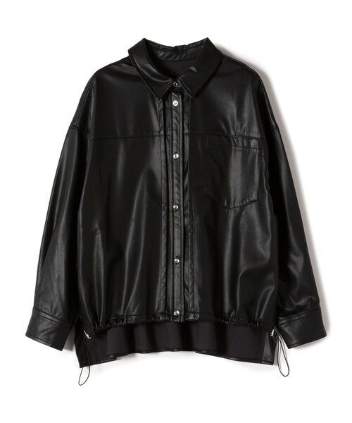 SHIPS / シップス シャツ・ブラウス | 【WEB限定】〈手洗い可能〉合成皮革 裾 ドロスト シャツ 羽織 | 詳細25