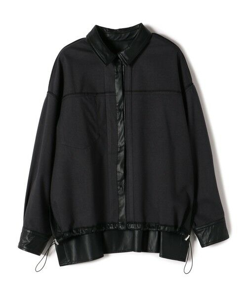 SHIPS / シップス シャツ・ブラウス | 【WEB限定】〈手洗い可能〉合成皮革 裾 ドロスト シャツ 羽織 | 詳細27