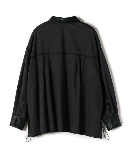 SHIPS / シップス シャツ・ブラウス | 【WEB限定】〈手洗い可能〉合成皮革 裾 ドロスト シャツ 羽織 | 詳細28
