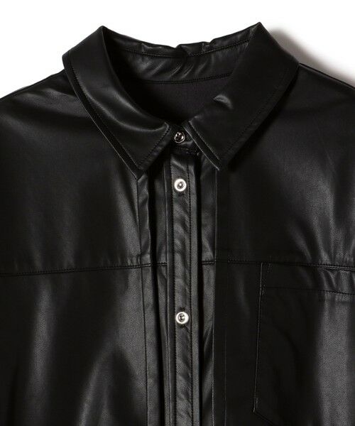 SHIPS / シップス シャツ・ブラウス | 【WEB限定】〈手洗い可能〉合成皮革 裾 ドロスト シャツ 羽織 | 詳細29
