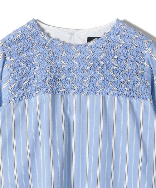 SHIPS / シップス シャツ・ブラウス | SHIPS Primary Navy Label:SOMELOS ストライプ フリル ブラウス | 詳細2