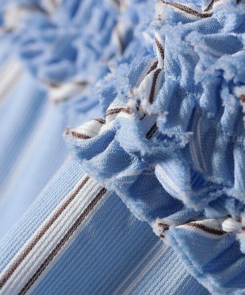 SHIPS / シップス シャツ・ブラウス | SHIPS Primary Navy Label:SOMELOS ストライプ フリル ブラウス | 詳細6