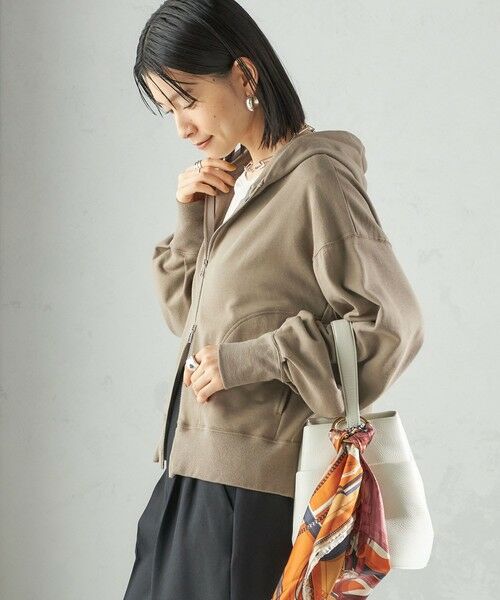 SHIPS / シップス パーカー | ミニ 裏毛 ジップ アップ フーディ | 詳細15