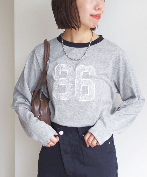 SHIPS / シップス Tシャツ | 【WEB限定】〈洗濯機可能〉レース ナンバリング リンガー TEE | 詳細6