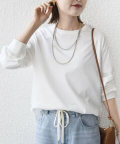 SHIPS / シップス カットソー（半袖以外） | コットン 天竺 ラウンド ヘム 袖 リブ カットソー