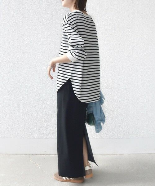 SHIPS / シップス カットソー（半袖以外） | コットン 天竺 ラウンド ヘム 袖 リブ カットソー | 詳細3