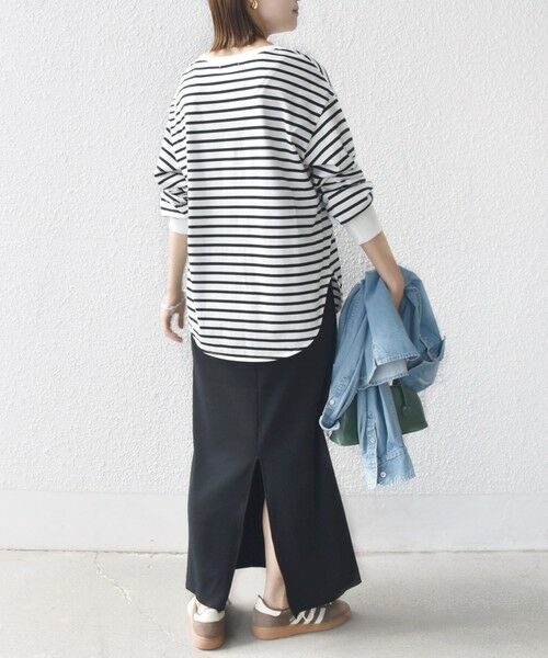 SHIPS / シップス カットソー（半袖以外） | コットン 天竺 ラウンド ヘム 袖 リブ カットソー | 詳細4