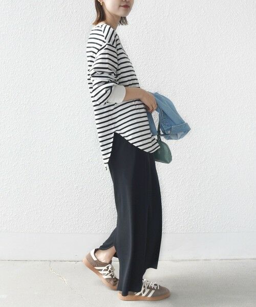 SHIPS / シップス カットソー（半袖以外） | コットン 天竺 ラウンド ヘム 袖 リブ カットソー | 詳細5