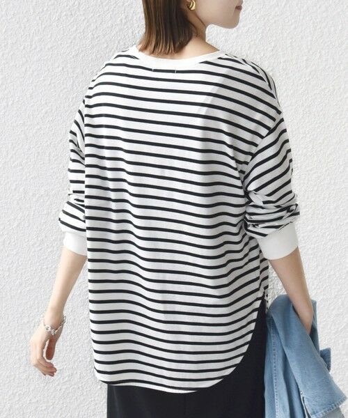 SHIPS / シップス カットソー（半袖以外） | コットン 天竺 ラウンド ヘム 袖 リブ カットソー | 詳細7