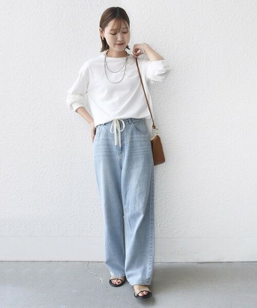 SHIPS / シップス カットソー（半袖以外） | コットン 天竺 ラウンド ヘム 袖 リブ カットソー | 詳細14