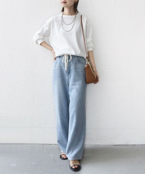 SHIPS / シップス カットソー（半袖以外） | コットン 天竺 ラウンド ヘム 袖 リブ カットソー | 詳細15