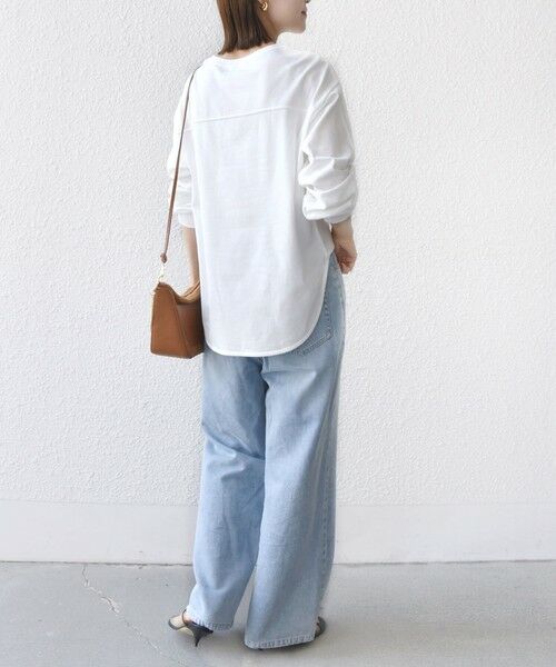 SHIPS / シップス カットソー（半袖以外） | コットン 天竺 ラウンド ヘム 袖 リブ カットソー | 詳細17