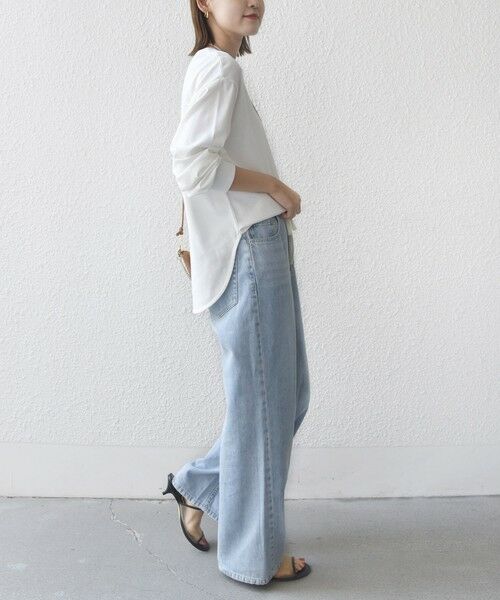 SHIPS / シップス カットソー（半袖以外） | コットン 天竺 ラウンド ヘム 袖 リブ カットソー | 詳細18