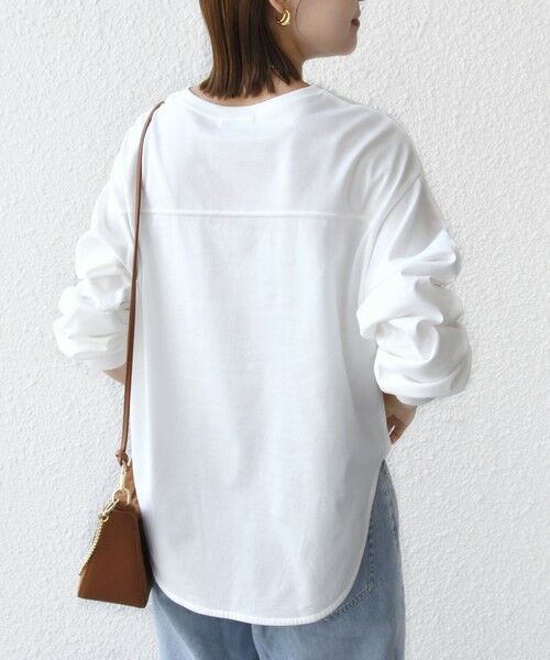 SHIPS / シップス カットソー（半袖以外） | コットン 天竺 ラウンド ヘム 袖 リブ カットソー | 詳細21