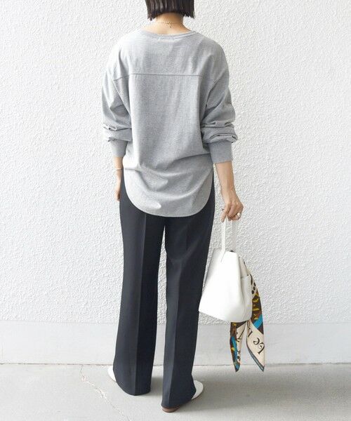 SHIPS / シップス カットソー（半袖以外） | コットン 天竺 ラウンド ヘム 袖 リブ カットソー | 詳細29