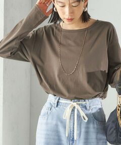 SHIPS / シップス カットソー（半袖以外） | ワイド クルーネック コットン ロング スリーブ TEE