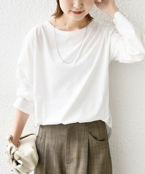 SHIPS / シップス カットソー（半袖以外） | ワイド クルーネック コットン ロング スリーブ TEE | 詳細10