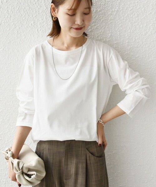 SHIPS / シップス カットソー（半袖以外） | ワイド クルーネック コットン ロング スリーブ TEE | 詳細11