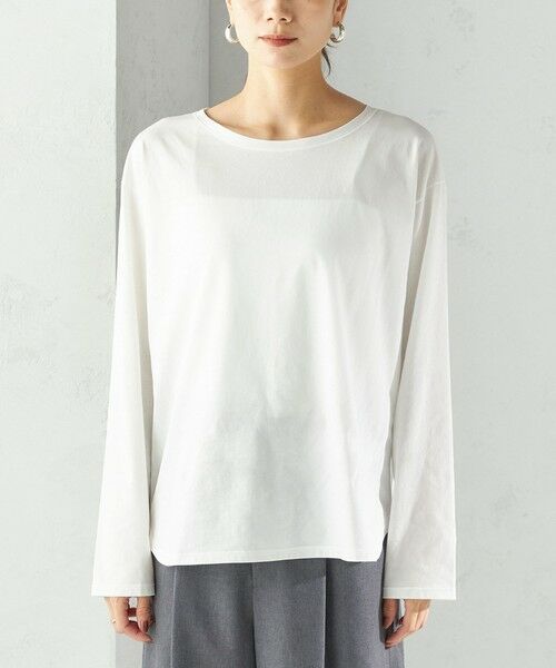 SHIPS / シップス カットソー（半袖以外） | ワイド クルーネック コットン ロング スリーブ TEE | 詳細16