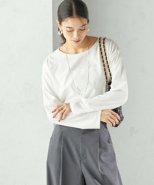 SHIPS / シップス カットソー（半袖以外） | ワイド クルーネック コットン ロング スリーブ TEE | 詳細4