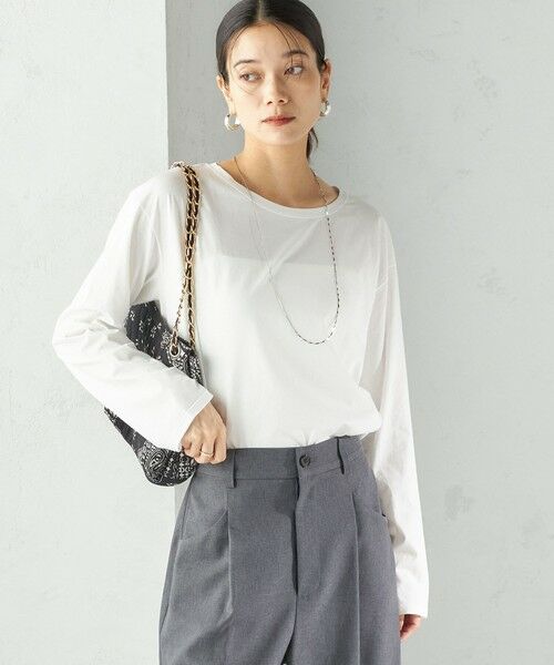 SHIPS / シップス カットソー（半袖以外） | ワイド クルーネック コットン ロング スリーブ TEE | 詳細6