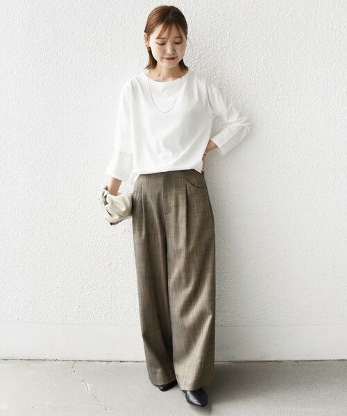 SHIPS / シップス カットソー（半袖以外） | ワイド クルーネック コットン ロング スリーブ TEE | 詳細7